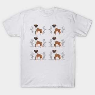 Boxer dog pattern T-Shirt